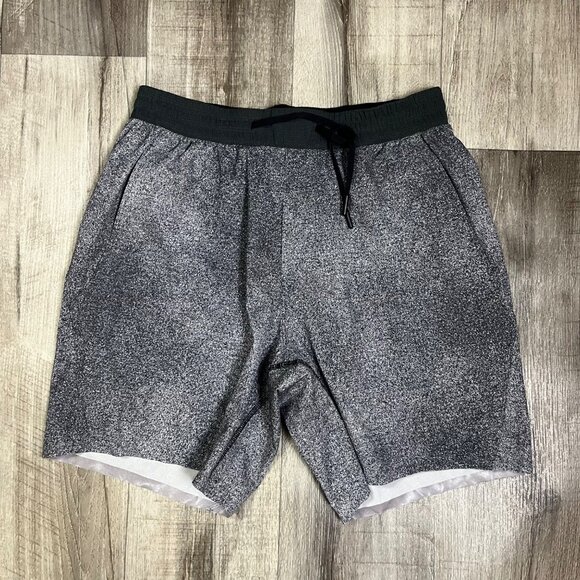 Lululemon Athletic Surge Adjustable Lined Shorts Speckle Grey Men’s Size S - Picture 1 of 7